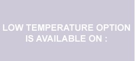 Text banner: the low temperature option is available on