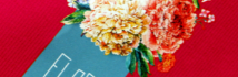Transfert Serilight fleuri sur textile rouge