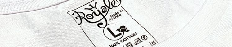 Étiquette Serilabel thermocollée à l'intérieur d'un vêtement
