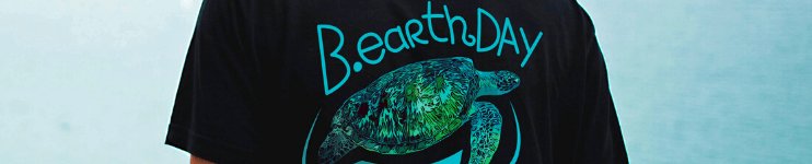 Four-colour transfer of a turtle design on a black t-shirt