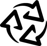 Responsible industry recycling icon